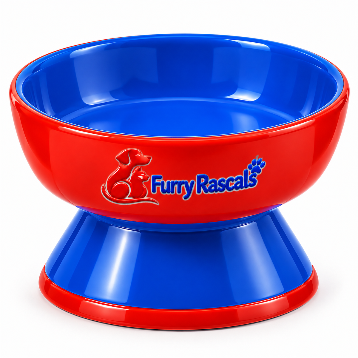 Non-Slip Elevated Ceramic Feeding Bowl for Cats