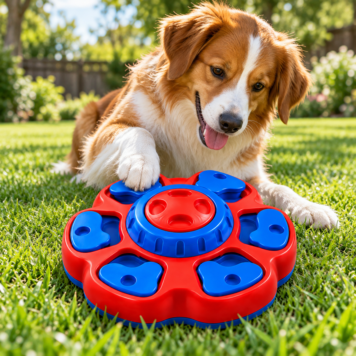 Interactive Treat-Dispensing Dog Puzzle Toy