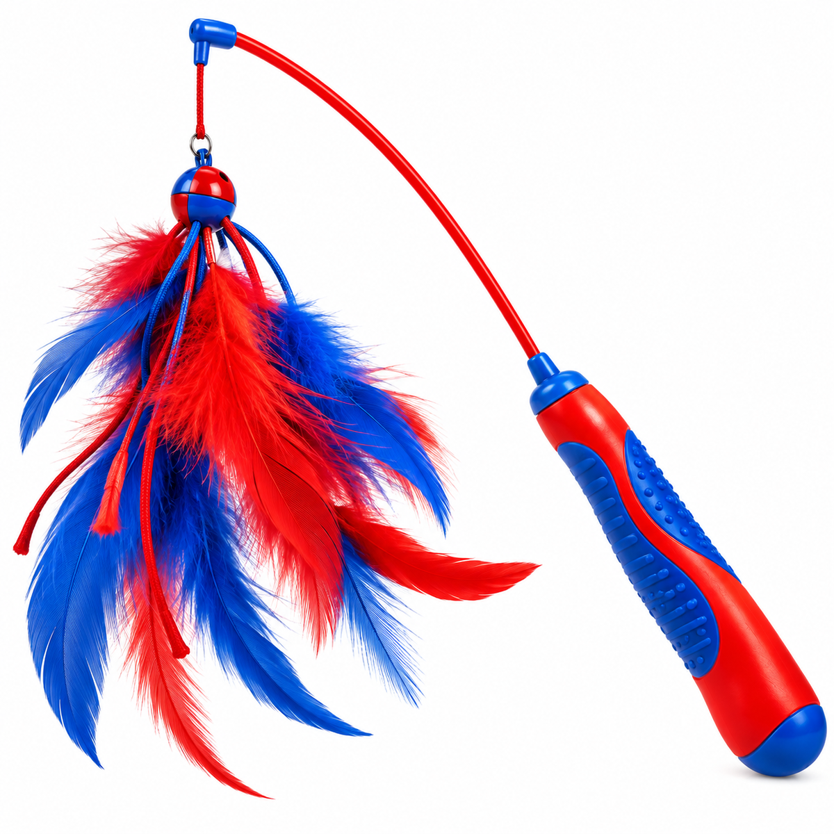 Interactive Feather Chase Wand Toy for Cats