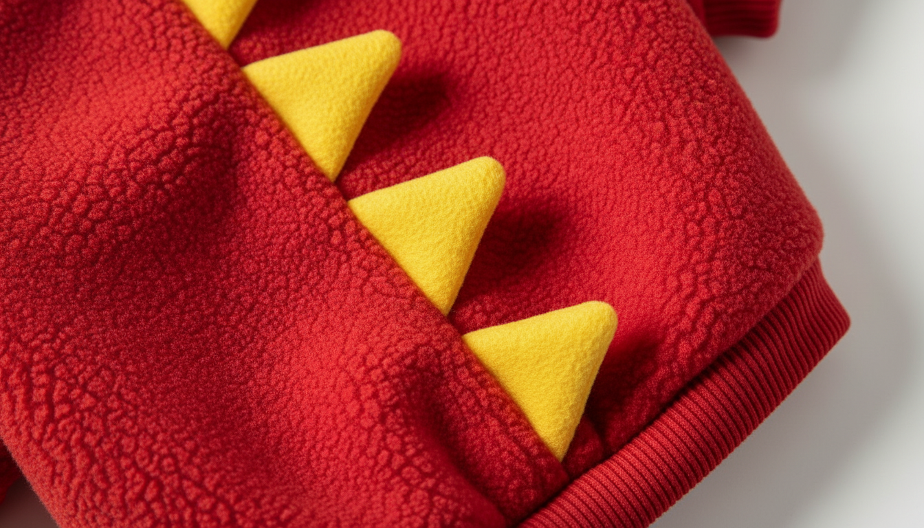 Warm Fleece Dog Hoodie with Dinosaur Design for Small Dogs - Image 4