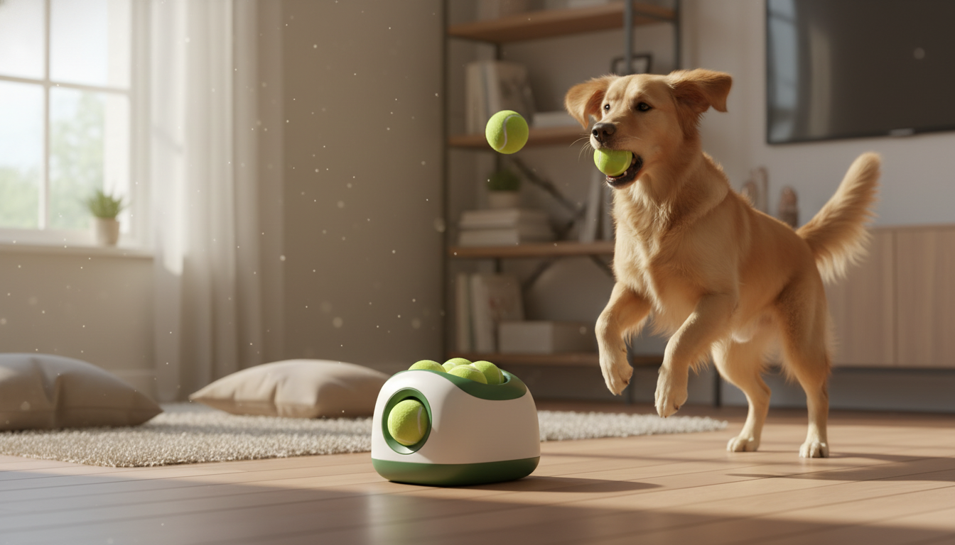Automatic Dog Ball Launcher, Interactive Fetch Machine with Adjustable Distance - Image 3