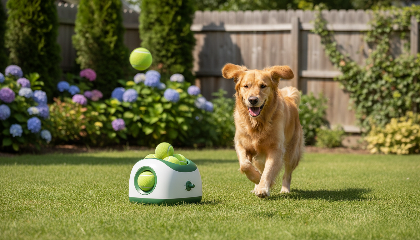 Automatic Dog Ball Launcher, Interactive Fetch Machine with Adjustable Distance - Image 5
