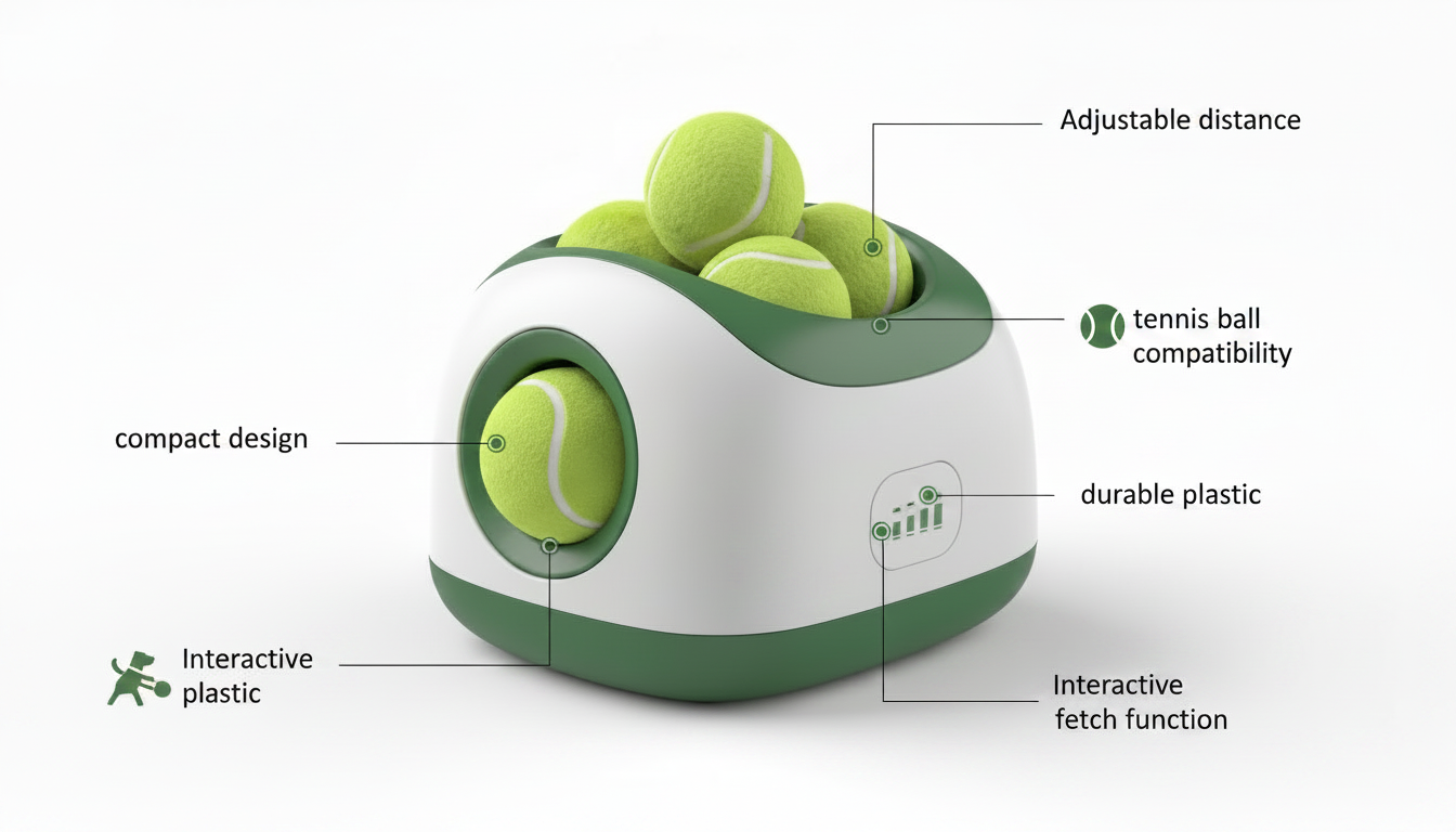 Automatic Dog Ball Launcher, Interactive Fetch Machine with Adjustable Distance - Image 7