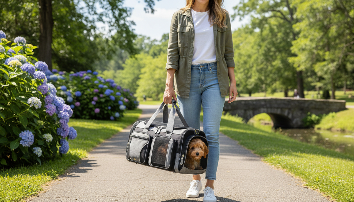 Soft-Sided Expandable Pet Carrier, Airline Approved Travel Bag, Medium Grey - Image 7